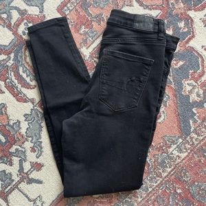 American eagle black curvy super hi-rise jegging